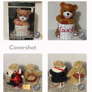 Macgomery Ward Co. Inc. Bear cookie jar IOB+2🧸Muffy Vander🐻family